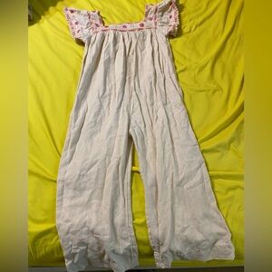 White Embroidered Jumpsuit